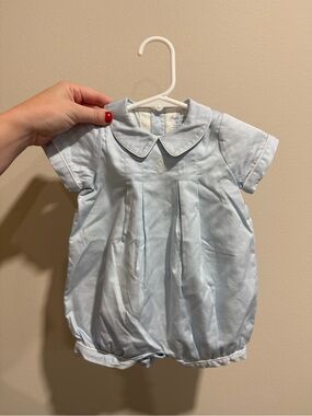 Polo Ralph Lauren Baby 3M Blue Bubble Romper SP19 Sample Rare
